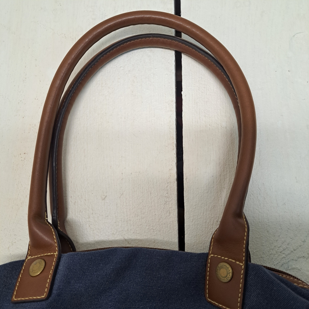 Vintage American Living Leather And Denim Purse - Picture 5 of 10